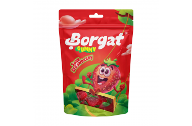 بورقات حلاوة ساور فراولة كيس 80 جرام