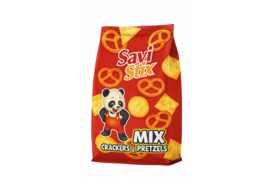 سافي ستيكس مكس بسكويت وبرتزل مملح 250 جرام