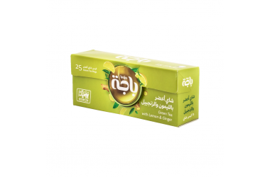 باجة شاي اخضر بالليمون والزنجبيل 25 فتله